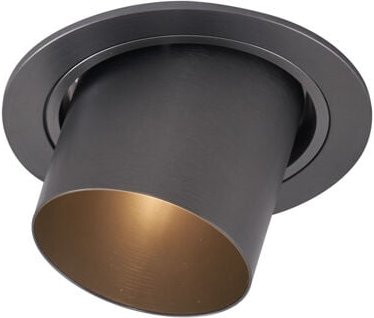 Moderner Einbaustrahler Gunmetal GU10 50 mm rund schwenkbar - Installa