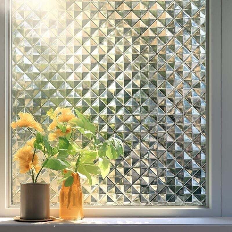 45 x 200 cm) Anti-Peep-Fensterfolie, Verdunkelungsfolie, elektrostatische Glasfolie, blickdichte Fensterfolie, Anti-UV, ...