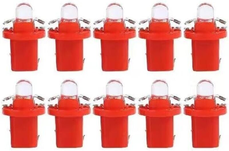 Thumbnail - 10 Stück T5 LED-Lampen mit Halter, 12 V BAX10d B8.5D Auto-Armaturenbrett-Glühbirnen für Auto-Motorrad