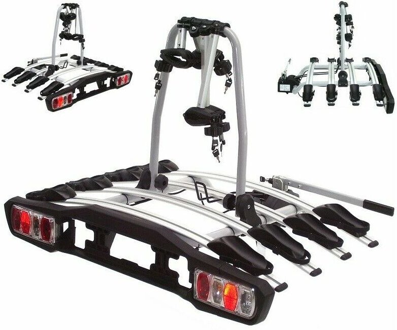Fahrradträger für 4 Fahrräder 60kg Heckträger Anhängerkupplung abklappbar 58001