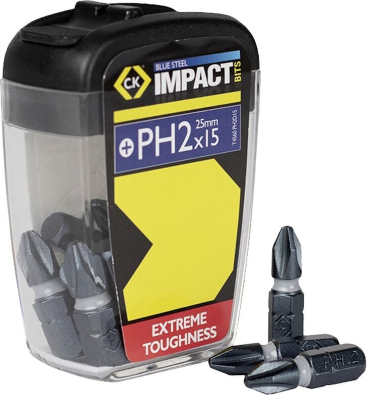 C.k Blue Steel T4560 PH2D15 Kreuzschlitz-Bit 15teilig Kreuzschlitz Phillips