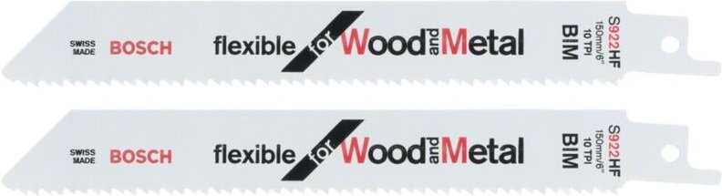 Thumbnail - 2x Säbelsägeblatt s 922 hf Flexible for Wood and Metal - 2608656039 - Bosch