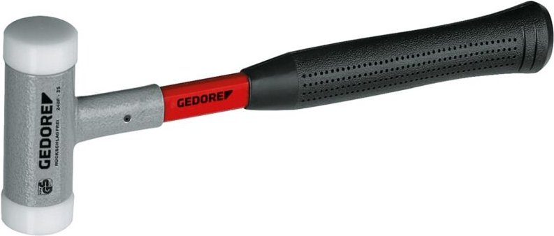Rückschlagfreier Schonhammer ø 40 mm, mit Fiberglasstiel - Gedore
