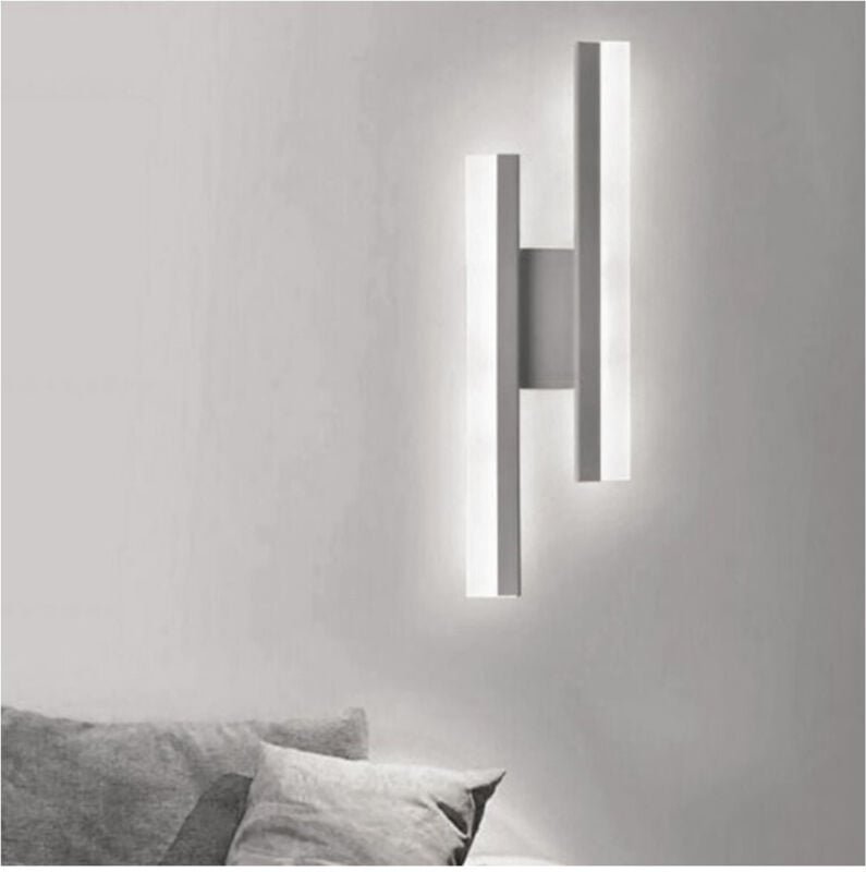 Trade Shop - APPLIQUE LED BIANCO LAMPADA PARETE MODERNO 10W CCT 3 TONALITÀ LUCE 3000-4000-6500K E87-B3C -