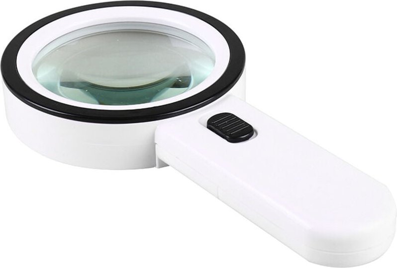 Shining House - Leselupe, 30-fache Vergrößerung, beleuchtete Lupe mit 12 Hochleistungs-LED-Lupe