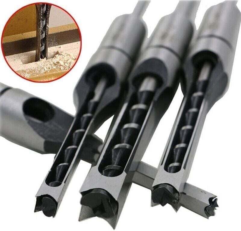 4-teiliges Vierkantbohrer-Set, XU, Vierkantbohrer für Holz, Vierkantbohrmeißel - KZQ