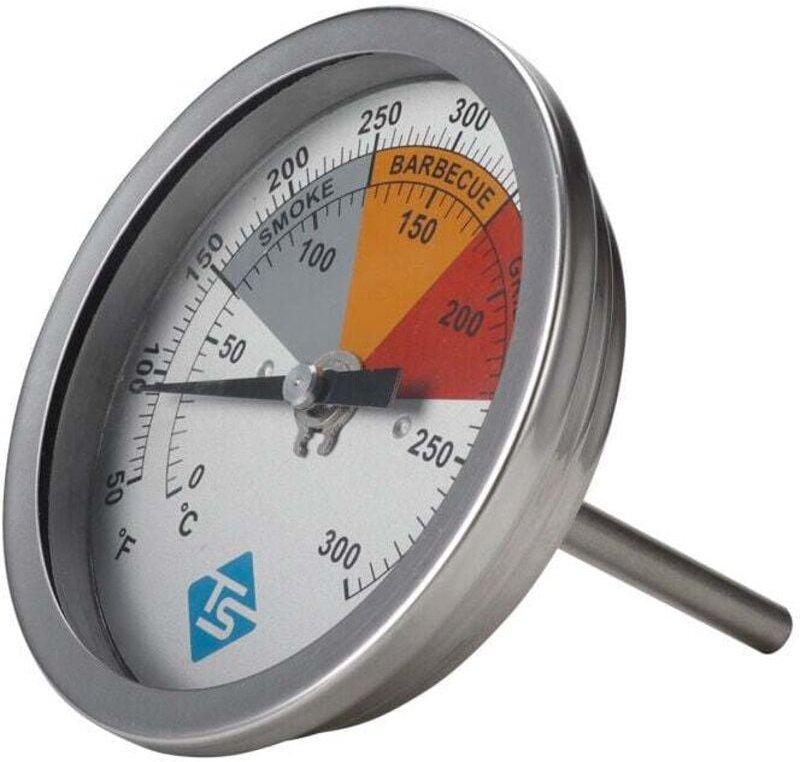 Edelstahl-Grillthermometer, Ofenthermometer, Grillthermometer mit zwei Skalen, analog-digitales Thermometer für Grill un...