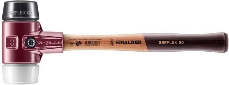 Simplex-Schonhammer ø 60mm, Einsätze: Gummikomposi - Halder