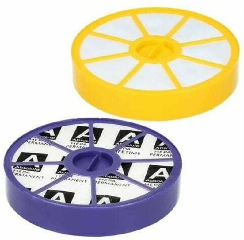2-teiliges Anti-Allergie-HEPA-Filterset vor und nach dem Motor für Dyson DC05 DC08 Staubsauger