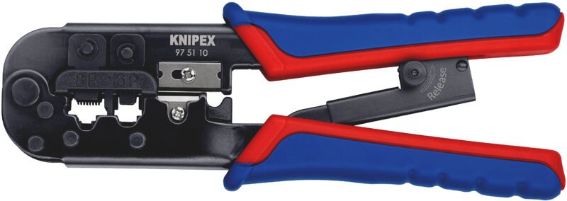 97 51 10 Crimpzange f. Westernstecker mit Mehrko. brün. 190 mm - Knipex