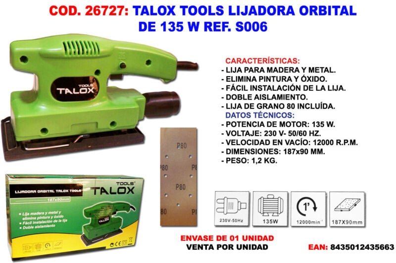 Talox Exzenterschleifer 135 w Ref. S006
