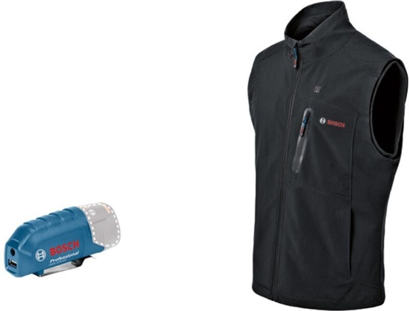 Bosch beheizbare Weste / Heizweste ghv 12+18V xa (Basic Version) ohne Akku, Gr. s schwarz