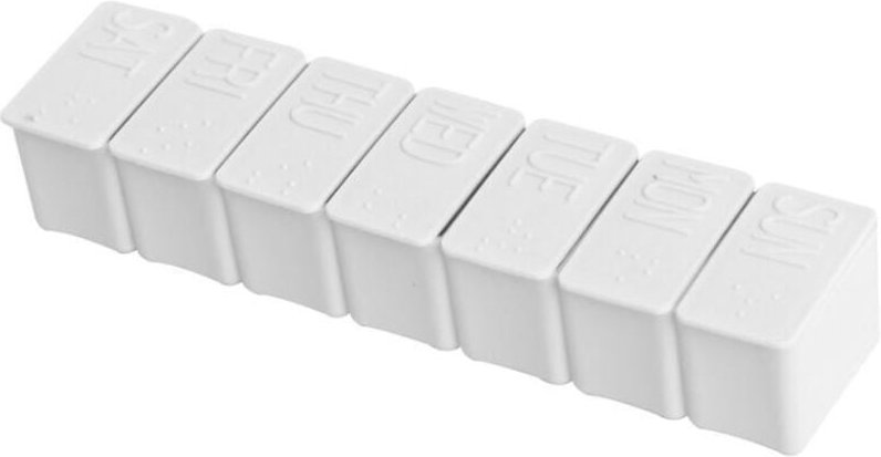 12 Stück tragbare Mini-Pillendose aus Kunststoff, Reise-Werkzeugkasten, grau (13 x 3,1 x 2,3 cm) - Ahlsen