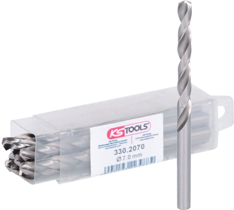 KS Tools HSS-G Spiralbohrer, 7mm, 10er Pack 10 Stk