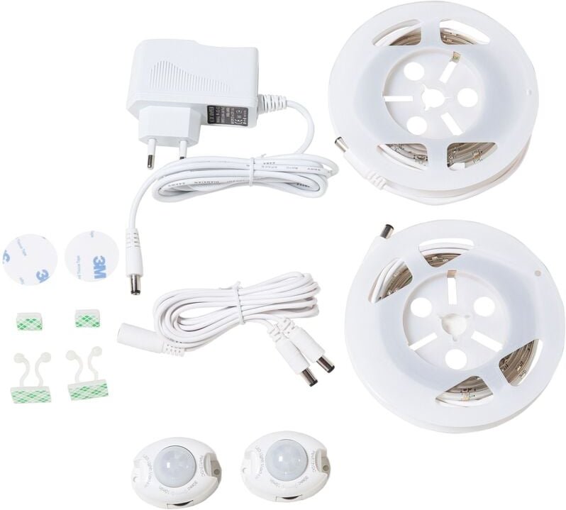 LED-Streifen weiß 2 x 120 cm mit Bewegungsmelder atrato