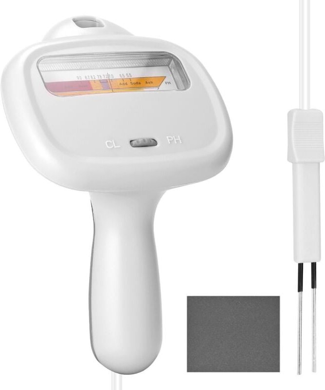pH- und Cl2-Tester für Schwimmbäder, Wasserqualitätstester, Spa-Teststift, praktisches und digitales Wassertester-Tool, ...