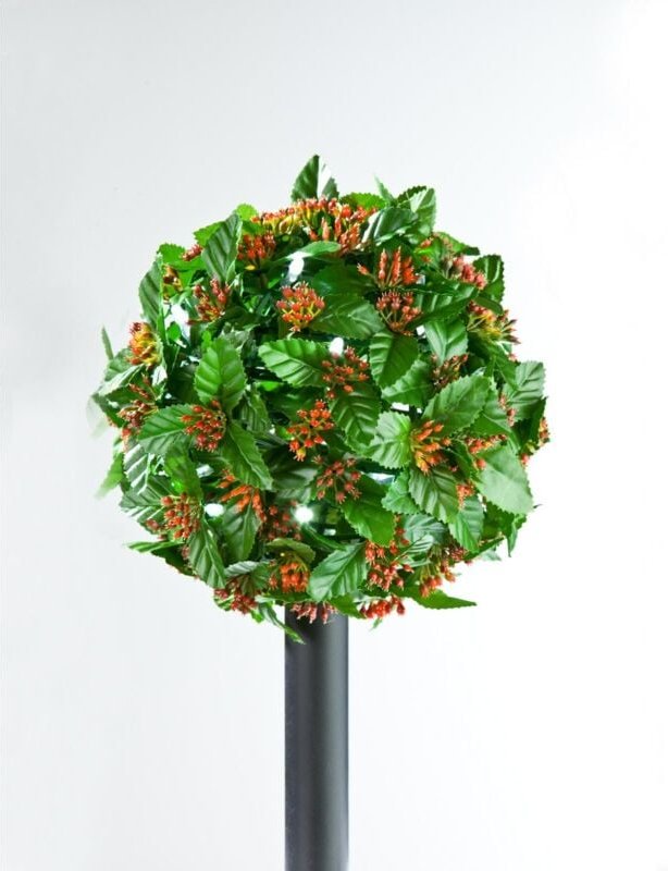 Led Solar Gartendeko Blumenkasten Laterne Solarleuchte Lichterkette Kunstpflanze - Bäumchen