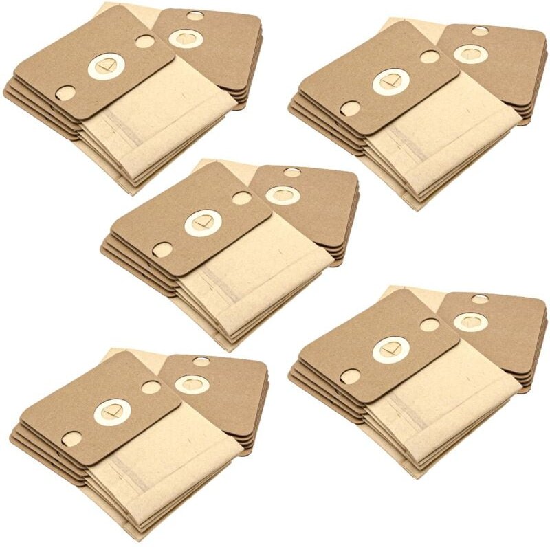 50x Staubsaugerbeutel kompatibel mit Rowenta ro 123, 1211, 1213, 1230, 1233 Staubsauger - Papier, 22cm x 16,5cm, Sandfar...