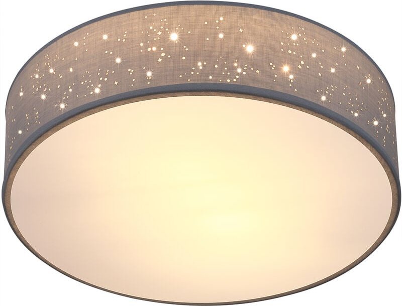 Deckenlampe Sternenhimmel Stoff Rund E27 Deckenleuchte Stoffdeckenleuchte Stoffdeckenlampe Schlafzimmer Wohnzimmer 38cm ...