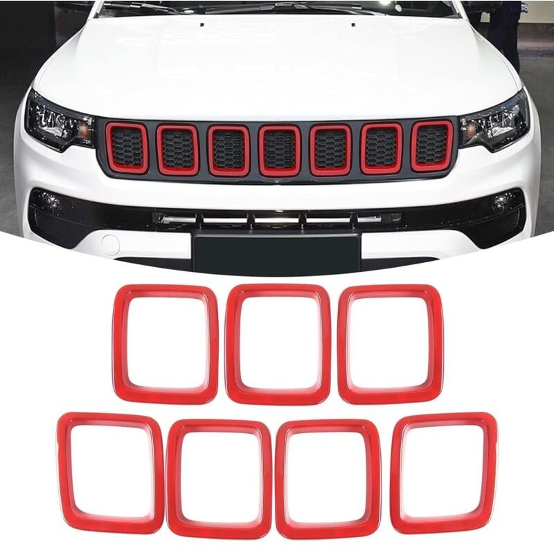 Roter ABS-Kühlergrill für Jeep Compass mp 2017-2020