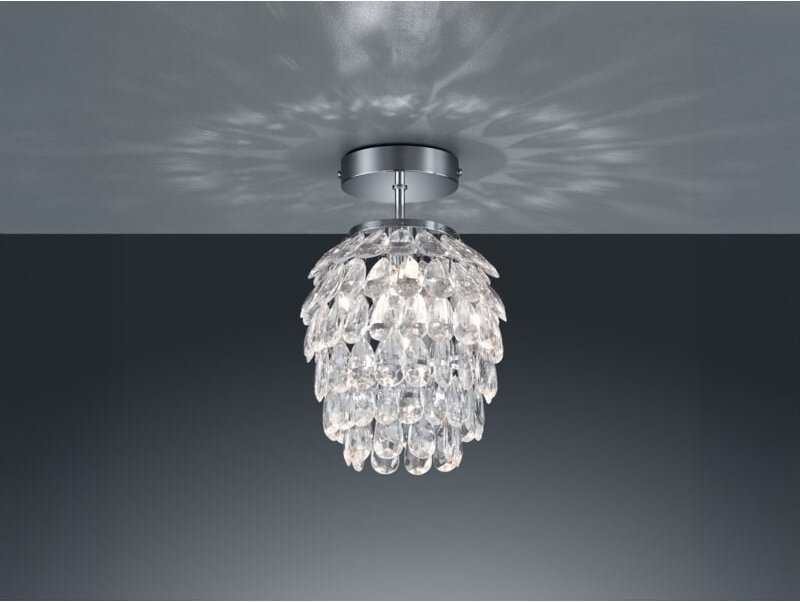 Trio - Kleine Deckenleuchte petty mit Kristall Behang aus Acryl, ø 20cm
