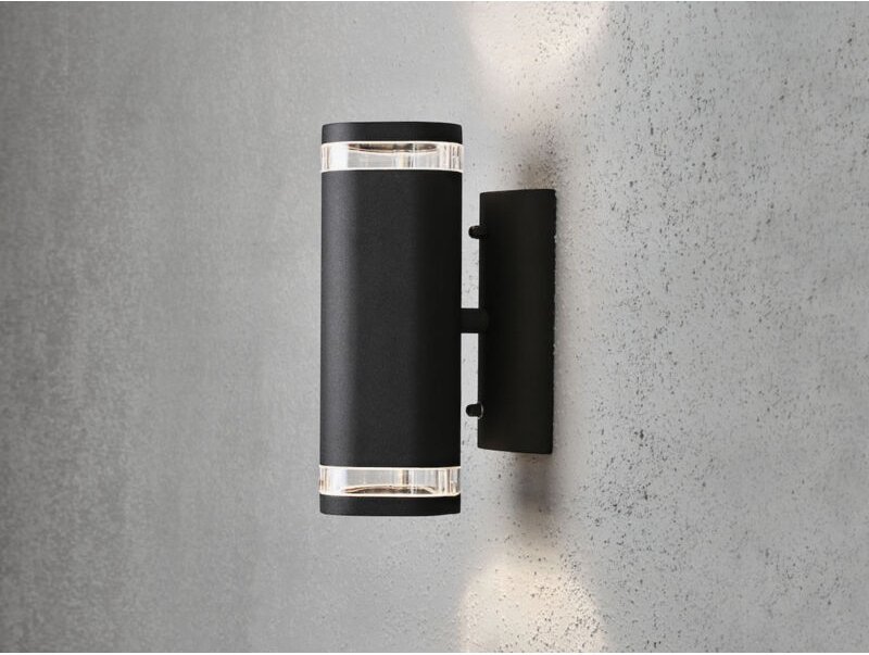 Konstsmide - Design Up-Down Außenwandleuchte modena, Höhe 24cm, Schwarz