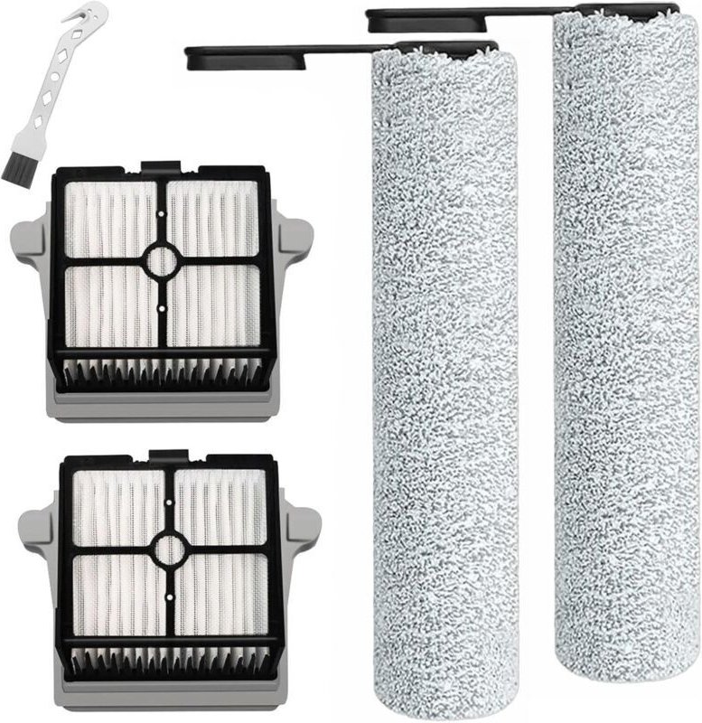 Walzenbürste + Ersatzfilter für Tineco Floor One S7 PRO/S6, 2 Walzen + 2 Filter