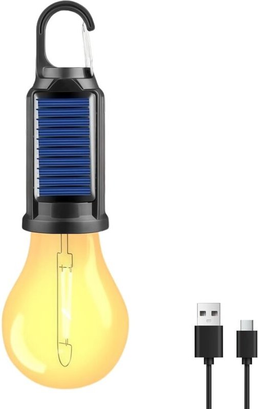 Wiederaufladbare LED-Campinglampe, Solar-Campinglampe mit 3 Helligkeitsstufen, wasserdichte Campinglampe für Camping, St...