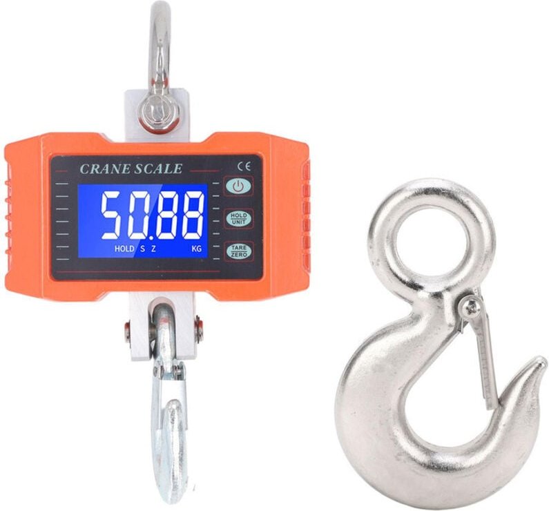 Elektronische Hakenwaage, Digitalanzeige, Hängewaage, multifunktionale industrielle Kranwaage, 500 kg Tragkraft, 100 – 2...