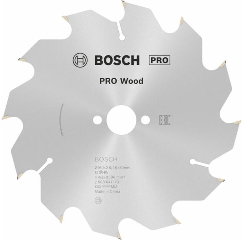 Pro Wood Kreissägeblatt, 160 x 2,6 x 20 mm, T12 - Bosch
