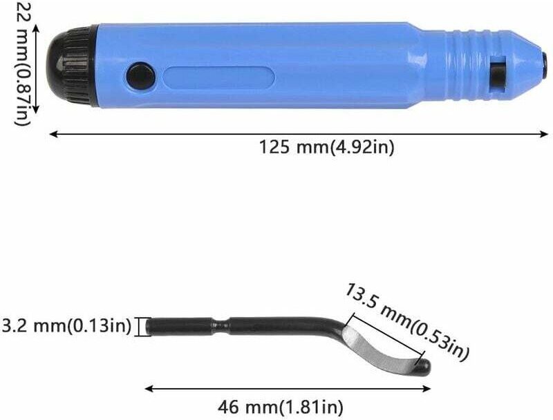 Benobby Kids - 11-teiliges manuelles Entgratungswerkzeug-Set mit 10 um 360 ° drehbaren Entgratungsklingen, bequemes Schn...