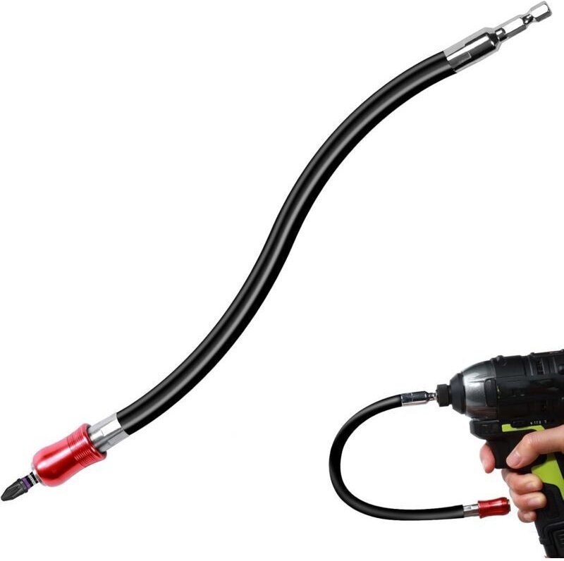 300 mm langer, flexibler magnetischer Bithalter, Schnellwechsel-Schraubendreherverlängerung mit flexibler Welle, 1/4"-Un...