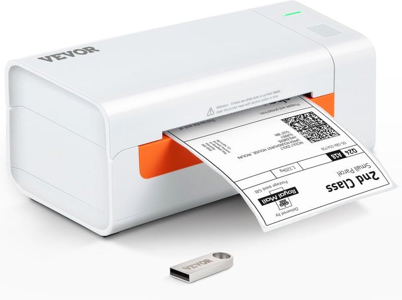 Mophorn - vevor Etikettendrucker 200x79x83mm Thermodrucker 150mm/s Labeldrucker Versandetiketten Drucker Thermo-Direkt E...