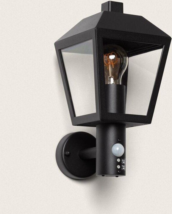 Ledkia - Wandleuchte Außen Aluminium mit Bewegungssensor Mukom Schwarz