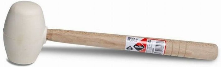 Gummihammer Weiß Rundspitze 250 g Rubi 66905