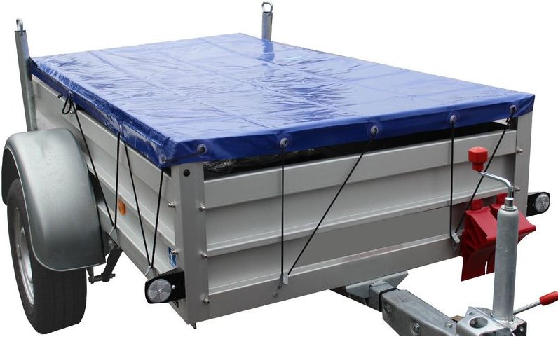 Anhänger Flachplane 2075x1140x50 mm Gewebeplane mit Gummiseil