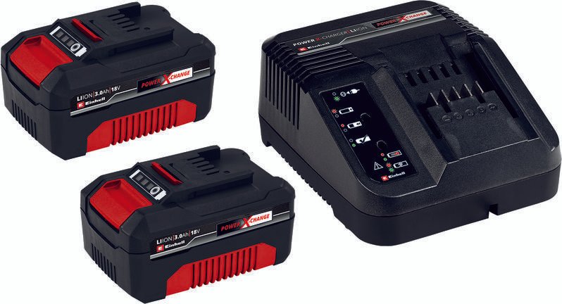 Original Einhell Starter Kit 2x 3,0 Ah Akkus und Ladegerät Power X-Change (Li-Ion, 18 v, 60 min Ladezeit, passend für al...
