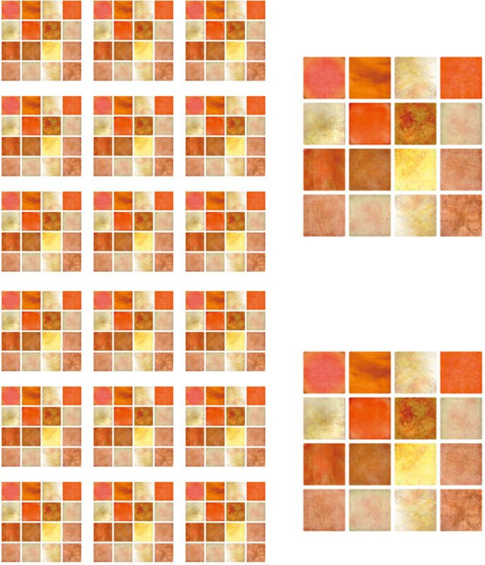 3D-Selbstklebemosaikfliesen für Wände, 20 Bögen, für Bad und Küche