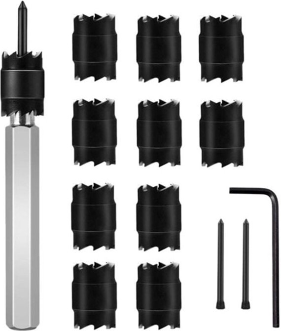 Schweißpunktentfernungsbohrer 13-teiliges Set mit Elektrowerkzeug-Bits mit Sechskantgriff
