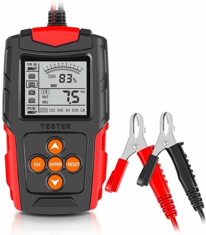 12V24V Blei-Säure-Batterietester CCA Batterietester Innenwiderstandsmesser Autobatterieanalysator Rot