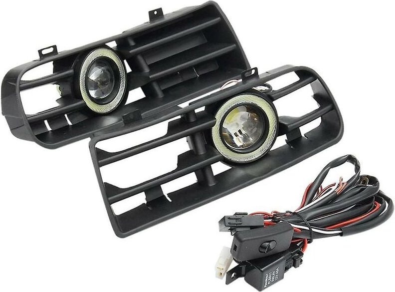 Woosien - 1set Auto Led Nebel Licht Kühlergrill Unten Mit Led Drl Lampe Für Golf Mk4 1998-2004