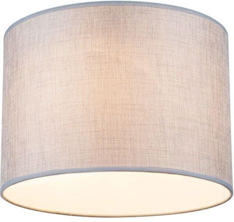 Decken Leuchte Schlaf Gäste Zimmer Textil Schirm Lampe Strahler grau Globo 24689D