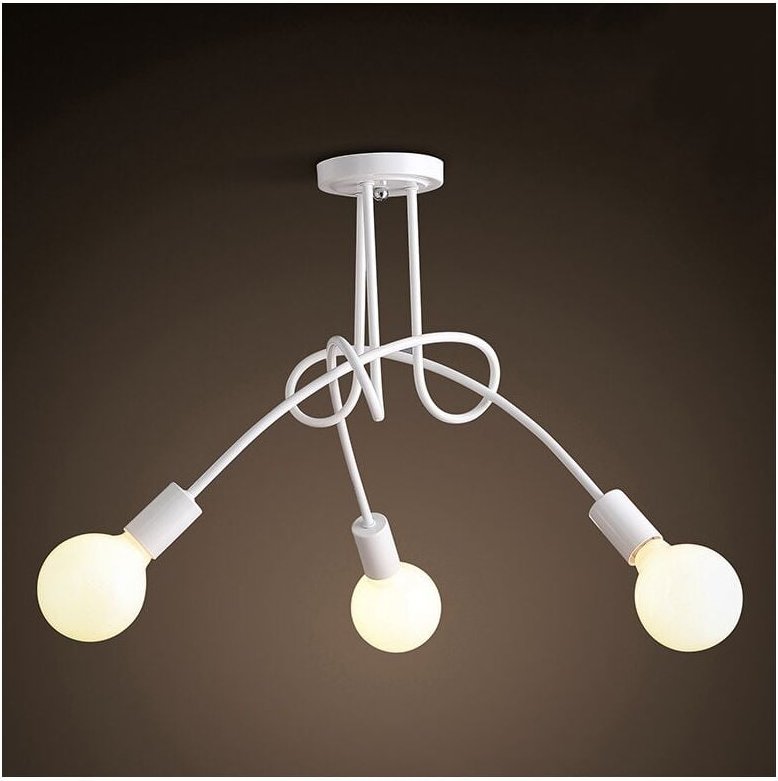 Wottes - Modern Deckenleuchte Metall Lampe 3-Flammig E27 Fassung Deckenlampe Wohnzimmer Deckenleuchte Schlafzimmer