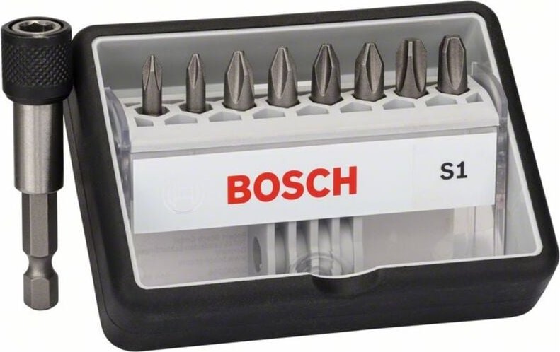 Schrauberbit-Set Robust Line s Extra-Hart 8 + 1 teilig 25 mm ph - Bosch