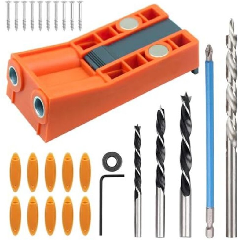 28-teiliges Gehrungbohrer-Set für Holzbearbeiter, präzise Positionierung, Schrägbohrvorrichtung, einfache Spanabfuhr, ge...