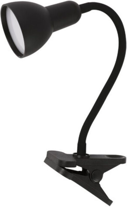 Fabrilamp - Gates Schwarz Flexo Lampe 6w 450lm 5000k Befestigung C/Flexibel Verstellbare Klemme 31x7x11,5 Cm