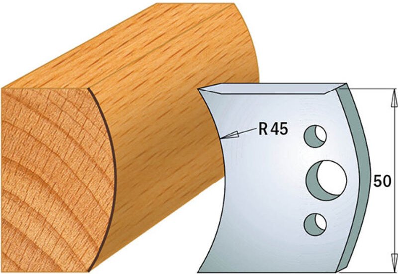 690.556 MESSERPAAR SP 50x4mm R45 KONKAV