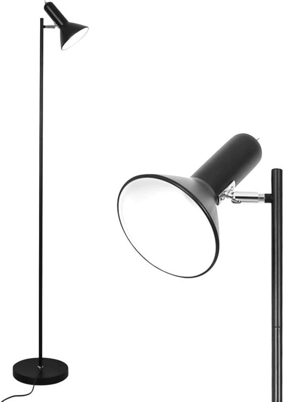Amdelne LED Stehlampen 161cm Stehleuchte E27 Fassung max. 60W Metall Sofalampe Standleuchte Leselampe für Schlafzimmer A...