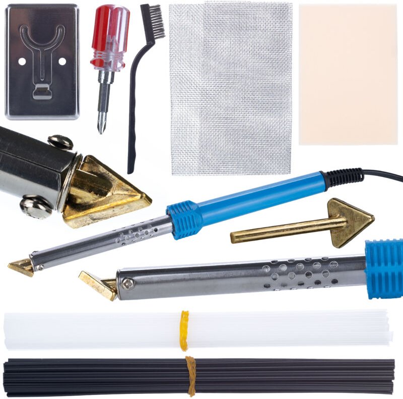 Rosfix Set Blue Lark BL80W – Kunststoffschweißgerät 80 W mit Zubehör Für Reparatur & Verstärkung von Kunststoffteilen Gl...