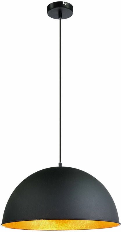 Pendel Leuchte Hänge Lampe Beleuchtung schwarz gold Strahler rund im Set inklusive led Leuchtmittel